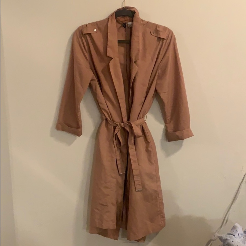 Pink trench coat